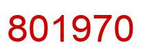 Number 801970 red image