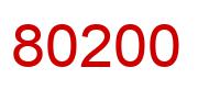 Number 80200 red image