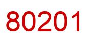 Number 80201 red image