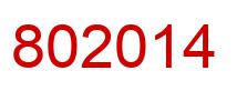 Number 802014 red image