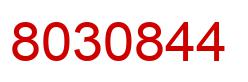 Number 8030844 red image