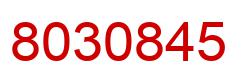 Number 8030845 red image