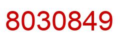 Number 8030849 red image