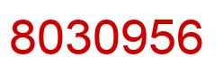 Number 8030956 red image
