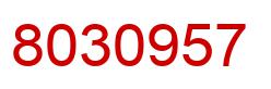 Number 8030957 red image
