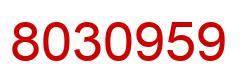 Number 8030959 red image
