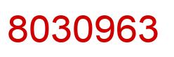 Number 8030963 red image