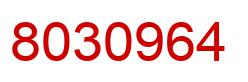 Number 8030964 red image