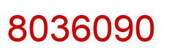 Number 8036090 red image