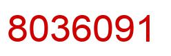 Number 8036091 red image