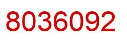 Number 8036092 red image