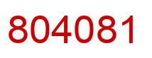 Number 804081 red image