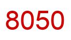 Number 8050 red image