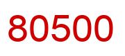 Number 80500 red image