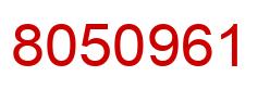 Number 8050961 red image