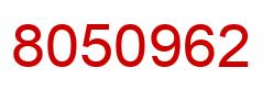 Number 8050962 red image