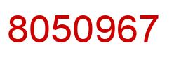 Número 8050967 imagen rojo