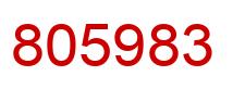Number 805983 red image
