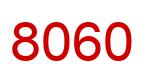 Number 8060 red image