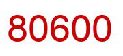Number 80600 red image