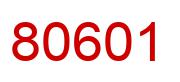 Number 80601 red image