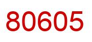 Number 80605 red image