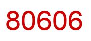 Number 80606 red image