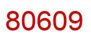 Number 80609 red image