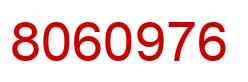 Number 8060976 red image
