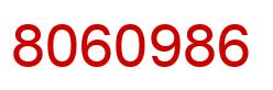 Number 8060986 red image