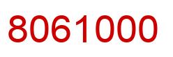 Number 8061000 red image