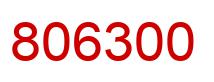 Number 806300 red image