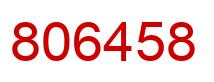 Number 806458 red image