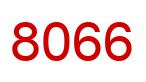 Number 8066 red image