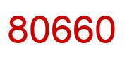 Number 80660 red image