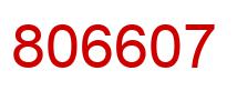 Number 806607 red image