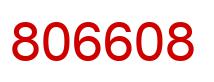 Number 806608 red image