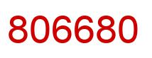 Number 806680 red image