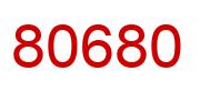 Number 80680 red image