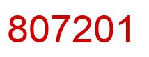Number 807201 red image