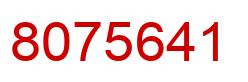 Número 8075641 imagen rojo
