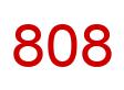 Number 808 red image
