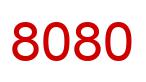 Number 8080 red image