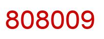 Number 808009 red image