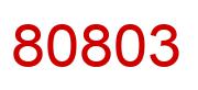 Number 80803 red image