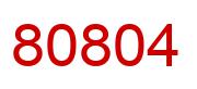 Number 80804 red image