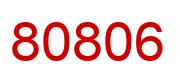 Number 80806 red image