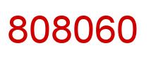 Number 808060 red image