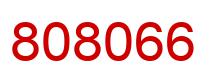 Number 808066 red image