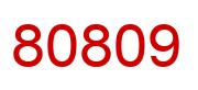 Number 80809 red image